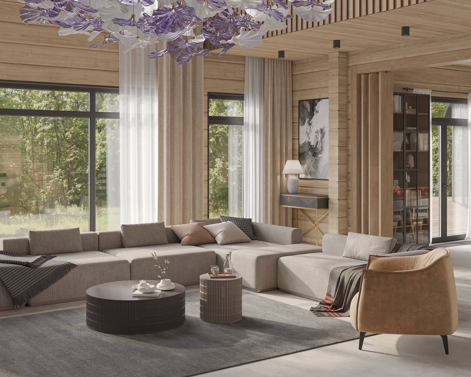 Загородный дом из клееного бруса