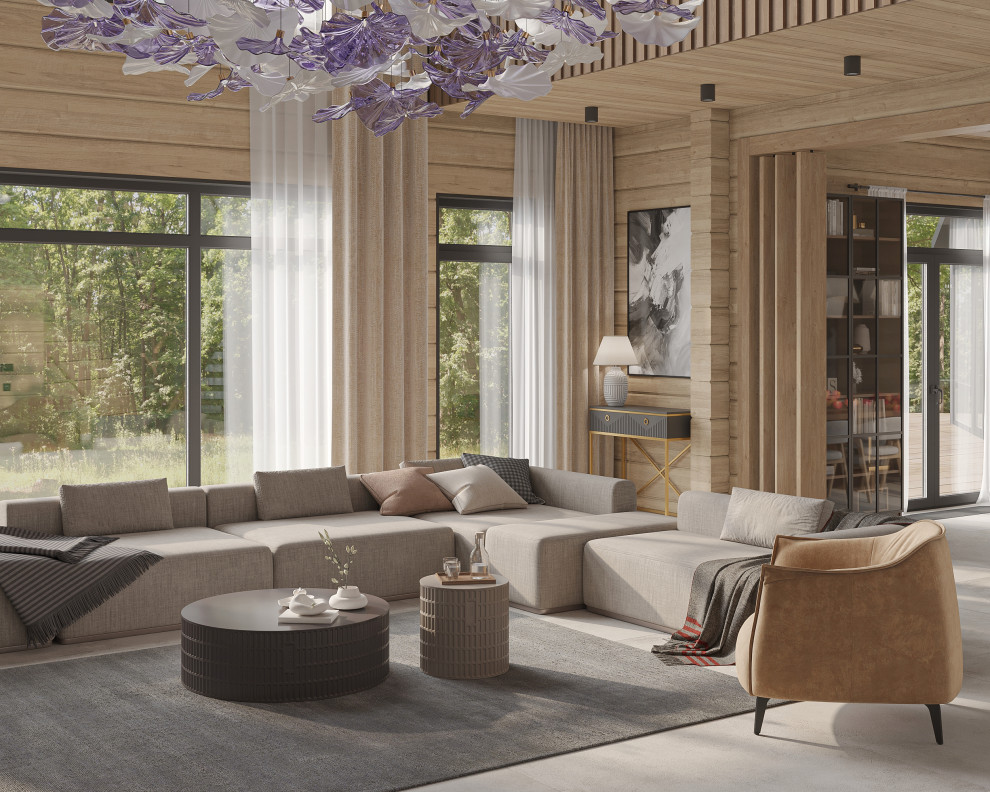 Загородный дом из клееного бруса