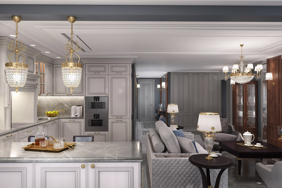 Квартира в ЖК «7 континент», кухня-гостиная