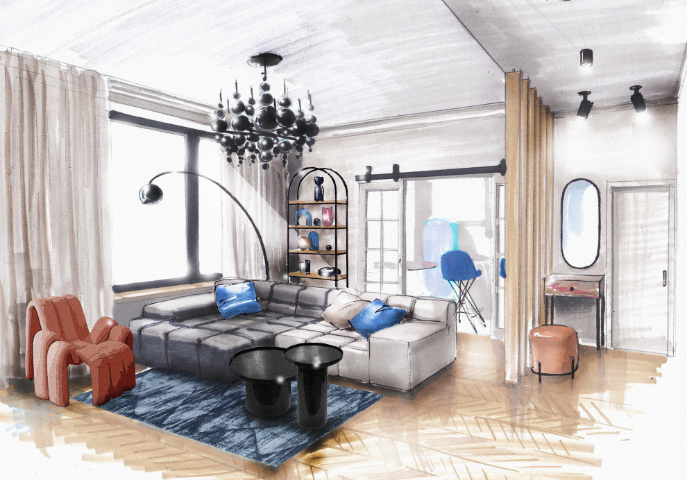 Обложка проекта: Квартира для молодой девушки студентки