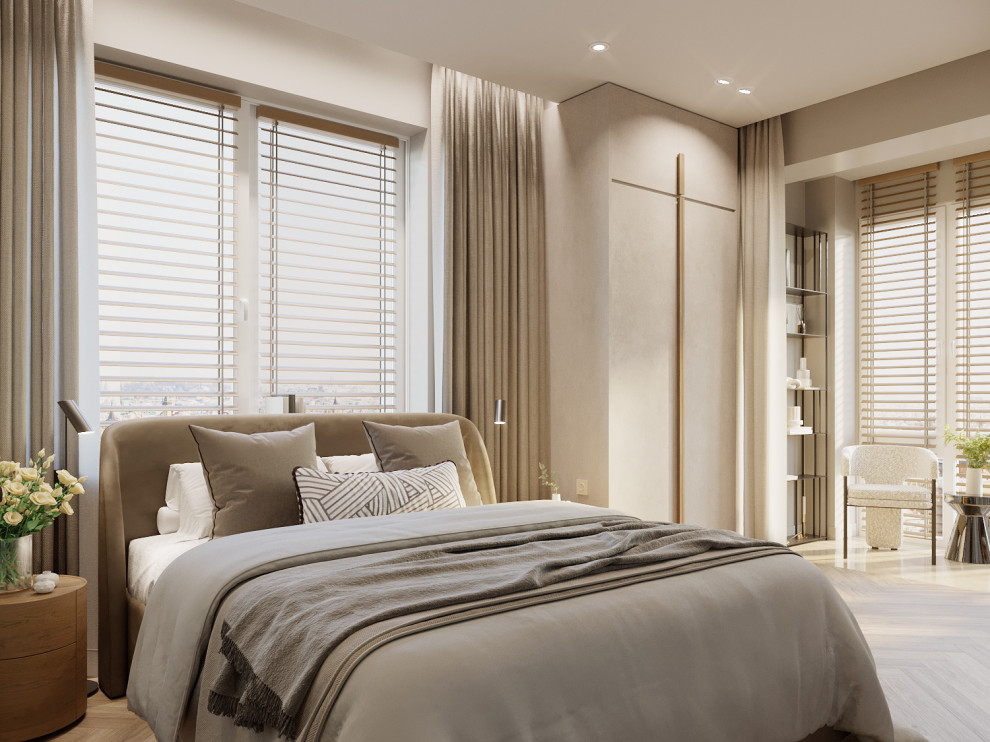 Soft-минимализм в монохромном интерьере трехкомнатной квартиры /ЖК "Балтийский"