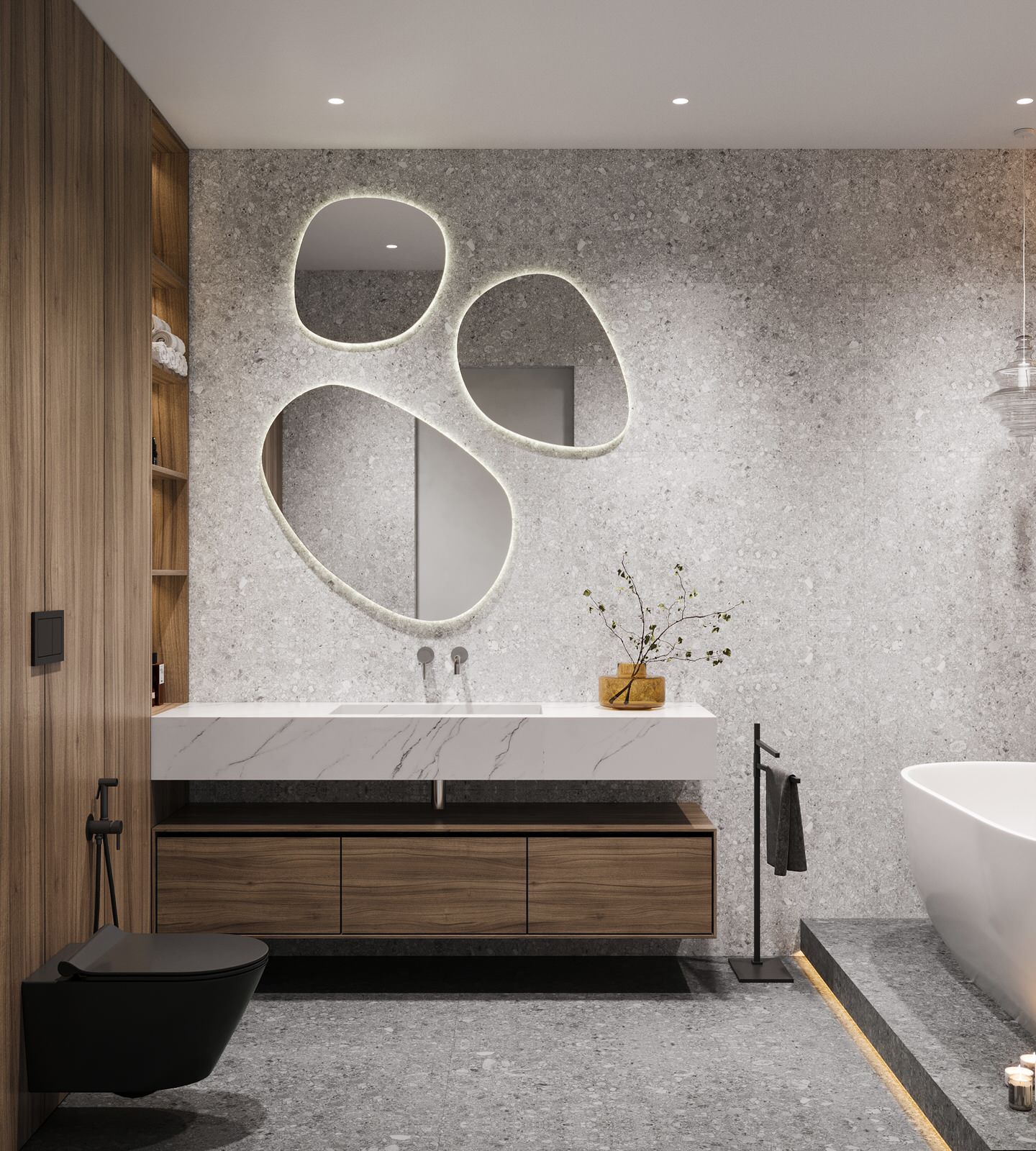 Дизайн-проект интерьера квартиры, Москва: ванная