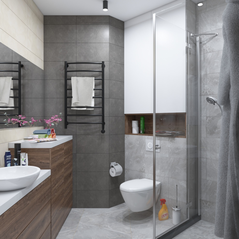 Современная студия с элементами лофта