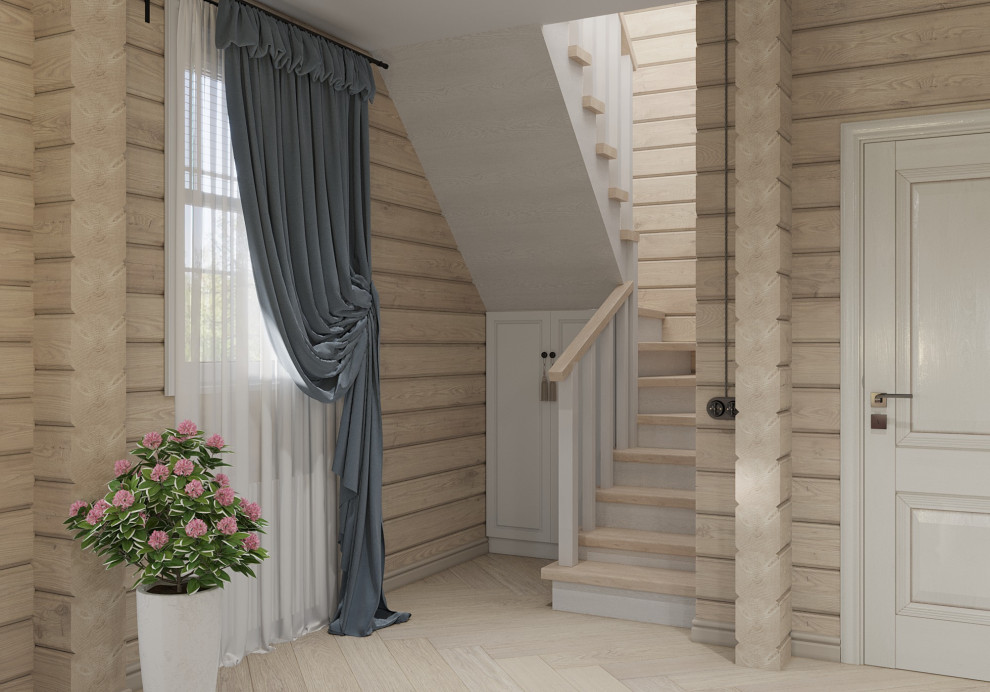 Дизайн интерьера срубного дома