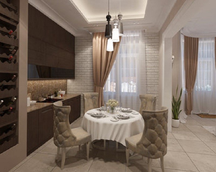 Таун хаус в современном стиле с элементами ар деко.