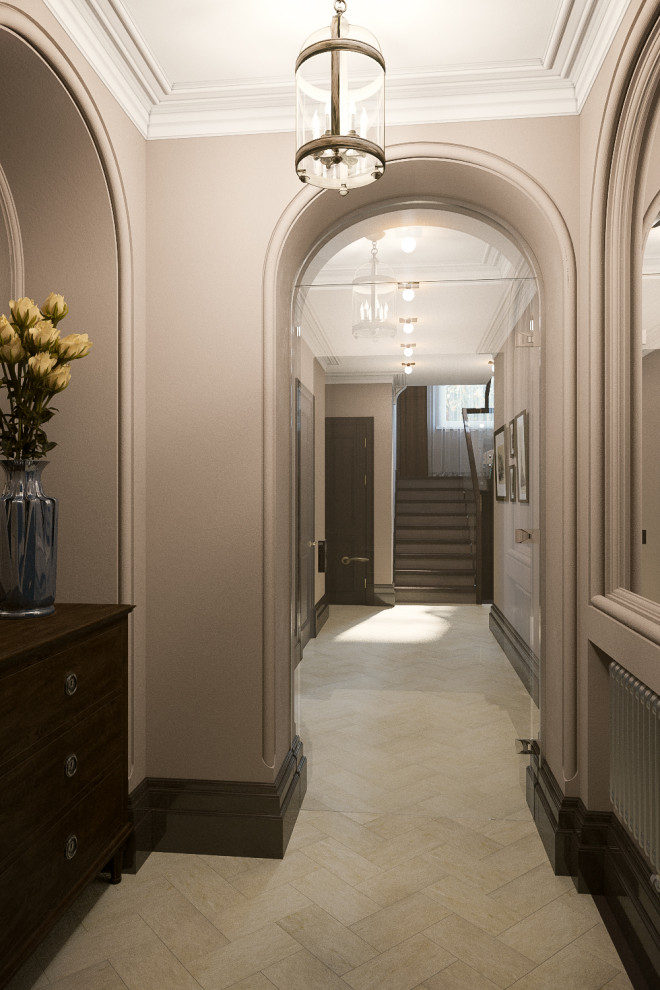 Дизайн холла в коттедже в Американском стиле