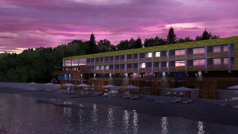 Реконструкция фасада санатория "Ставрополье" в г. Сочи