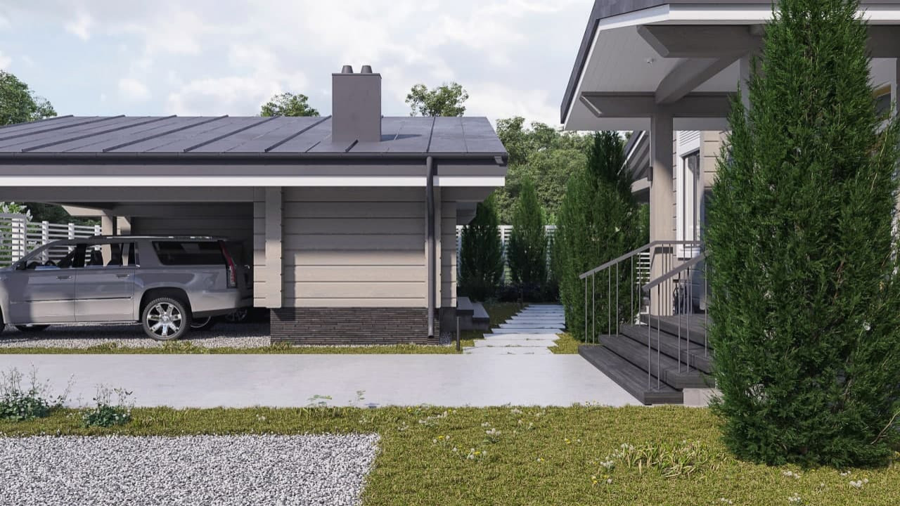 Частный жилой дом из клееного бруса в КП «Ново-луговая»