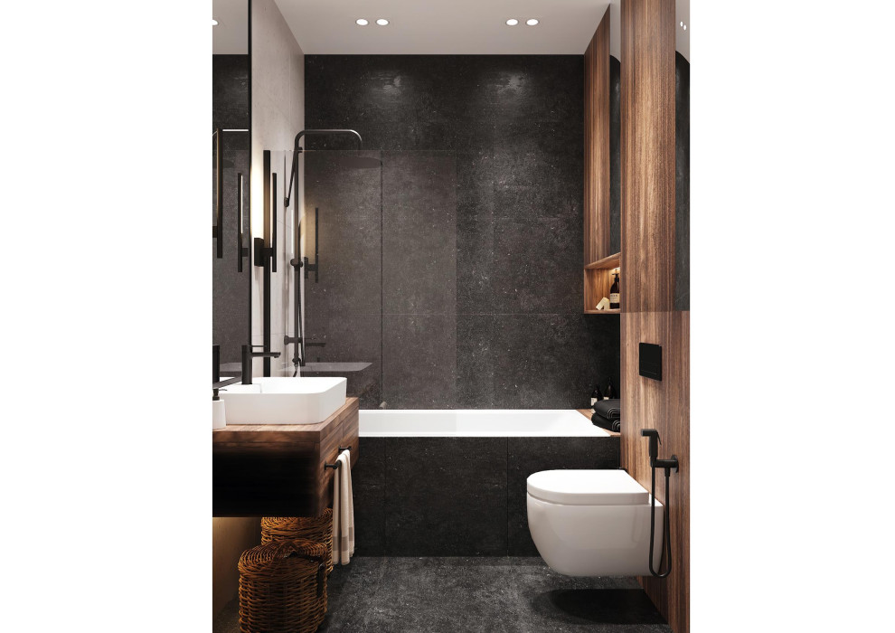 Яркий смешанный стиль в квартире 70 м2