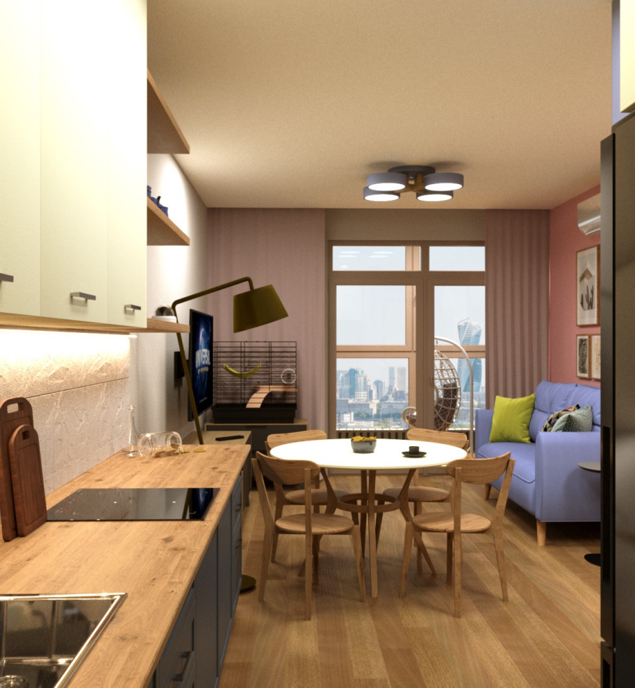 Яркая квартира для девушки ЖК Нагорный