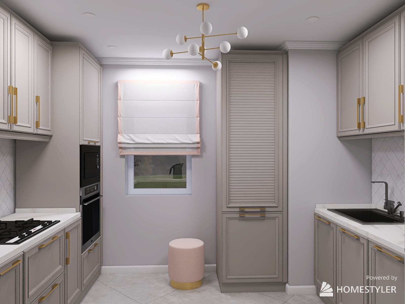 Обложка проекта: Кухня в современном стиле с элементами ар-деко