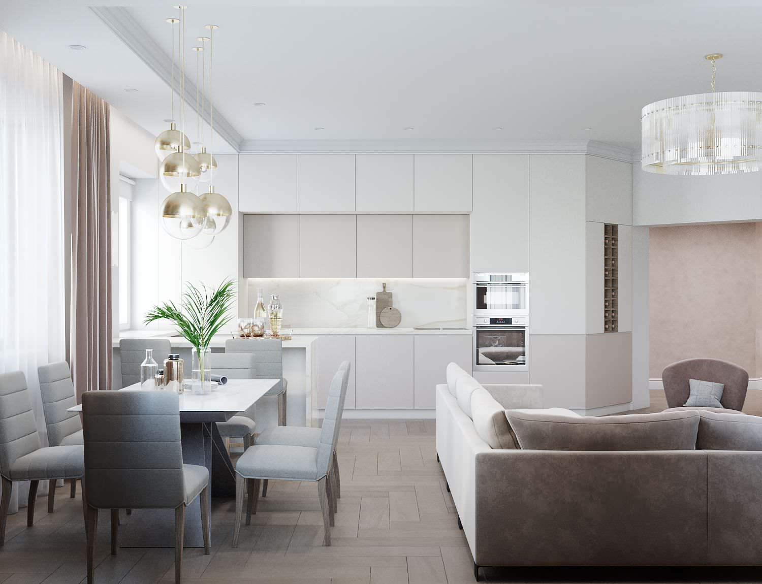 Трех комнатная квартира для успешной пары