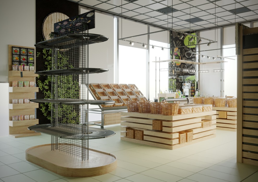 Дизайн-проект отдела фруктов и овощей в магазине формата «Минимаркет» площадью 2