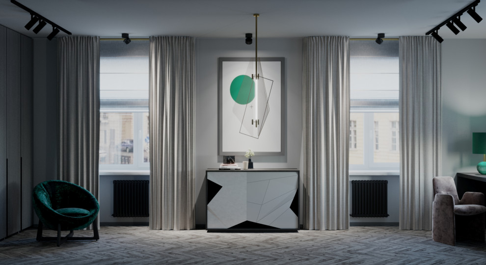 Спальня с гардеробной