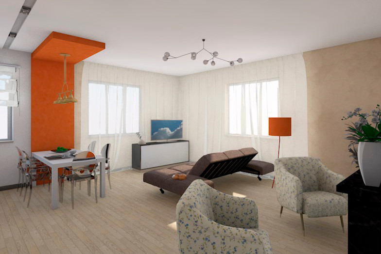 Обложка проекта: Гостиная-столовая-кухня 40м2 в частном доме