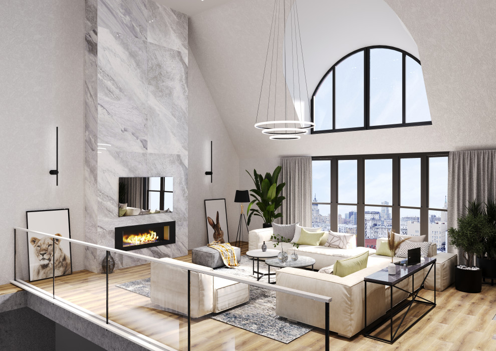 Обложка проекта: 3д визуализация второго яруса в квартире г. Москва