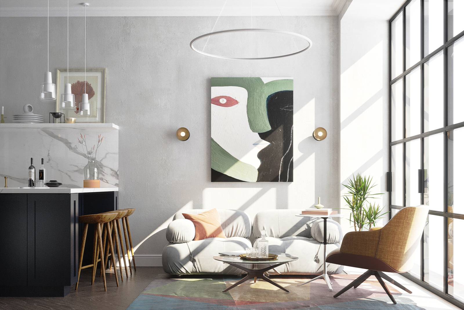 Дизайн квартиры под сдачу на Красной Поляне 50 кв.м.