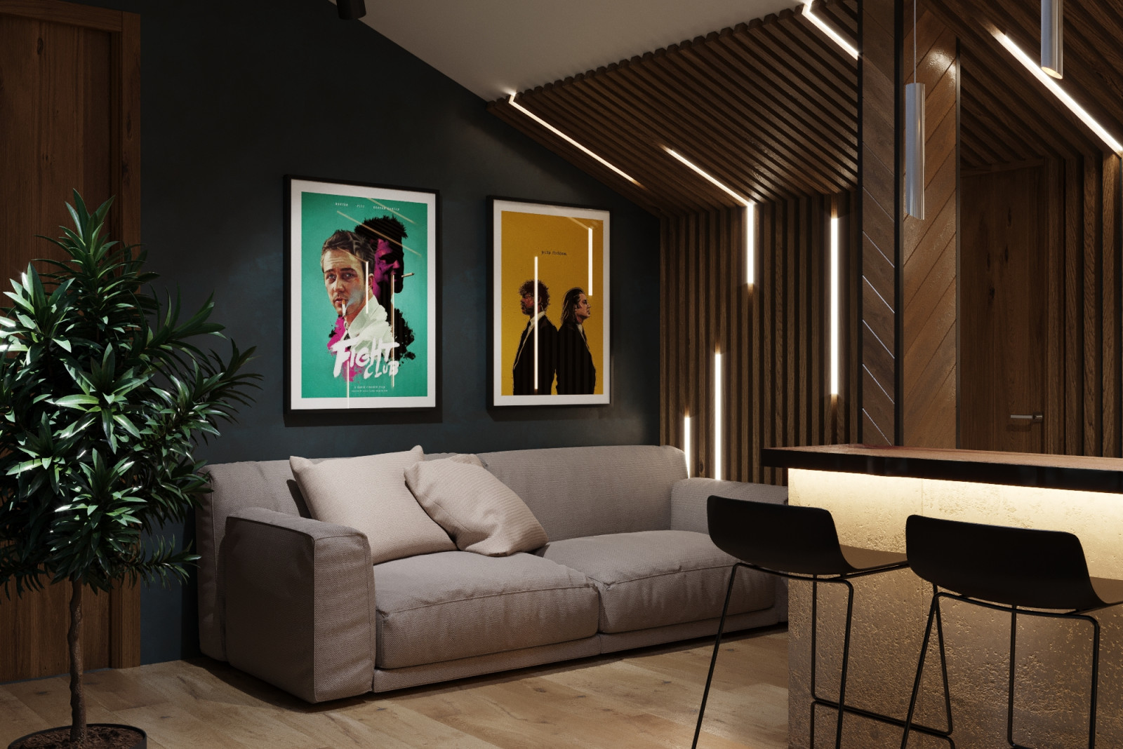 КП Клязьминский парк (кинозал на мансарде)