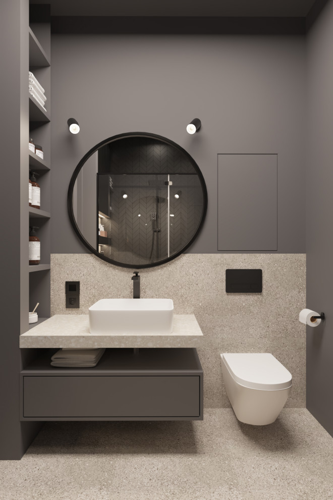 Яркий санузел в современном ЖК