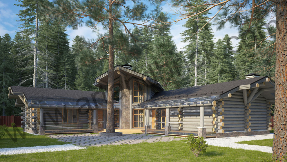 Обложка проекта: Проект деревянного дома из сухостойной сосны Kelo (г. Королев)