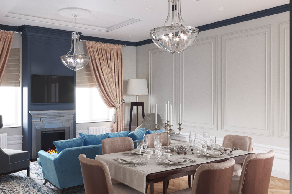 Роскошь и функциональность – секрет современной кухни-гостиной