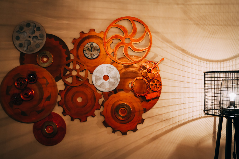 гостиная с элементами стиля стимпанк