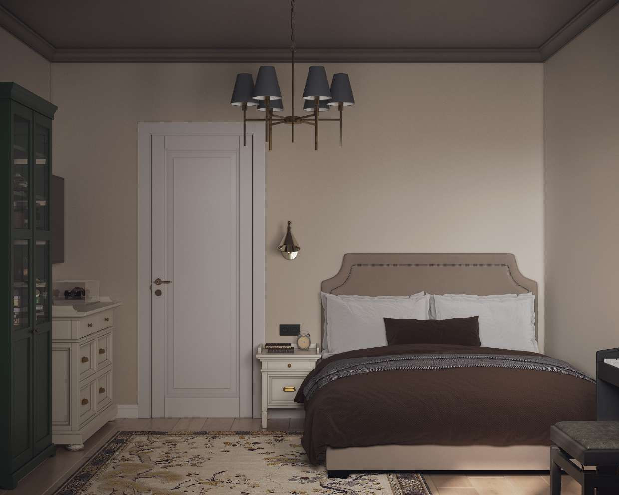 интерьер в стиле неоклассика с элементами минимализма.