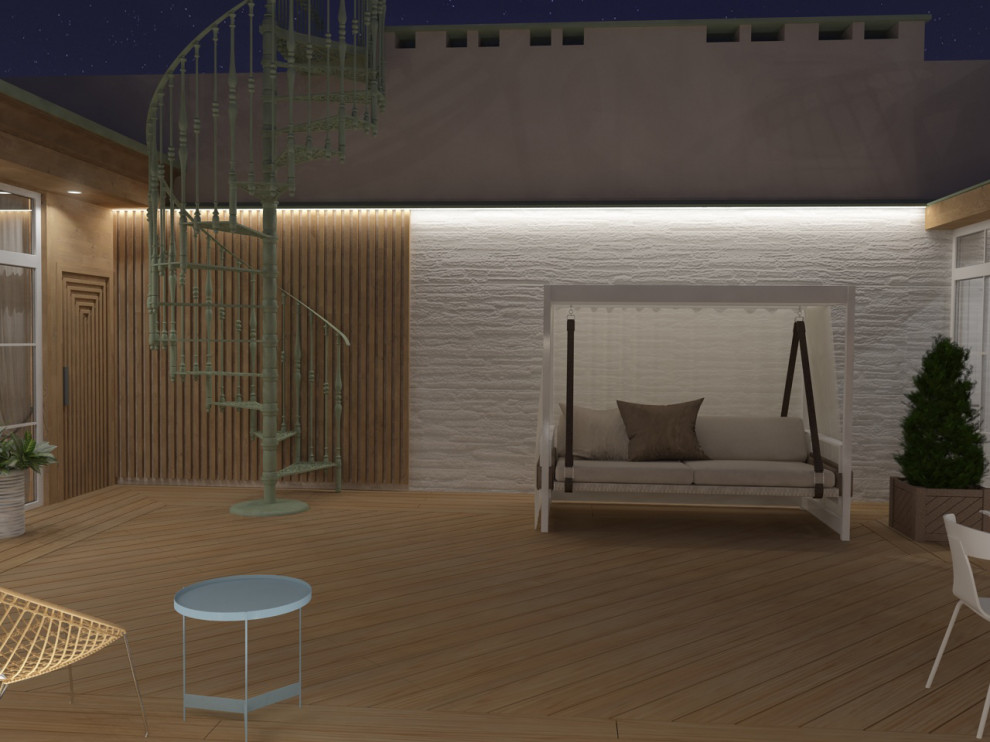 Терраса на крыше дома