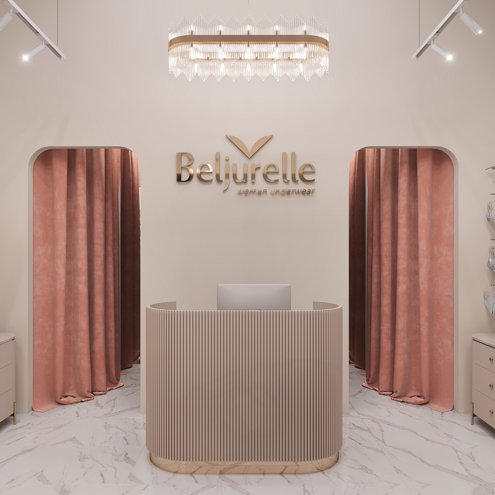 Дизайн проект магазина  женского нижнего белья.