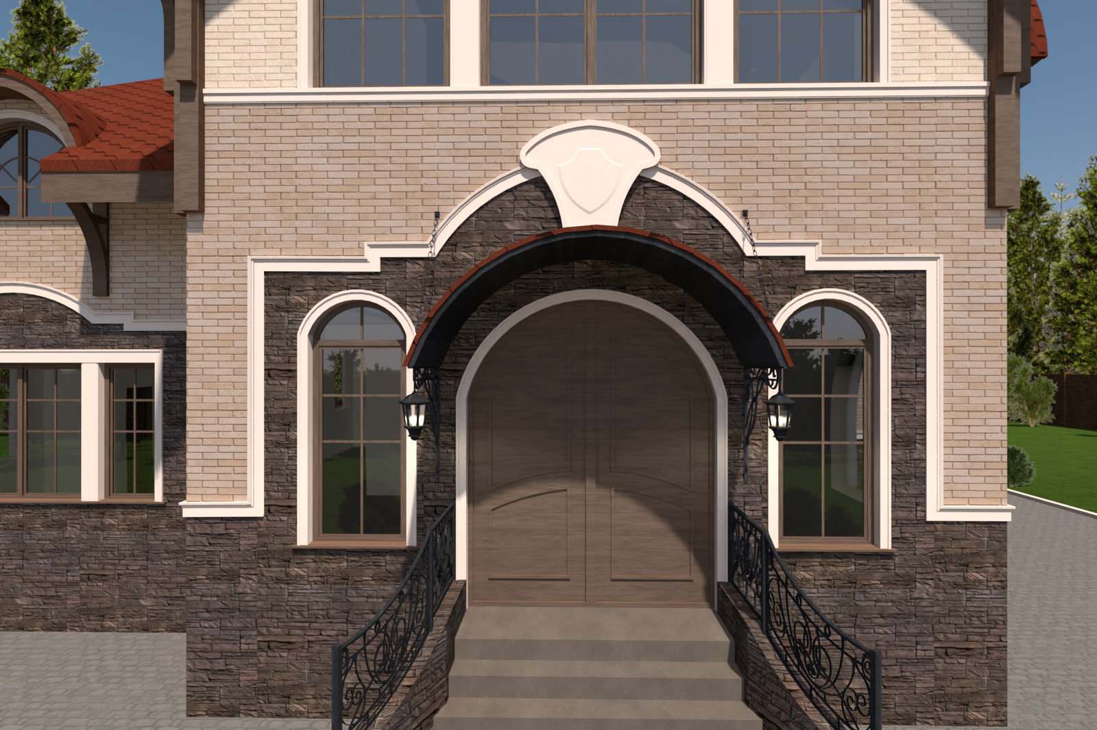 Дизайн фасада дома, Ленинградская область