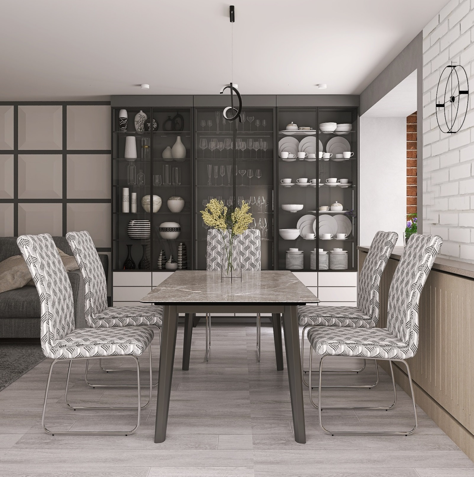 Обложка проекта: Кухня-гостиная с большими функциональными балконами