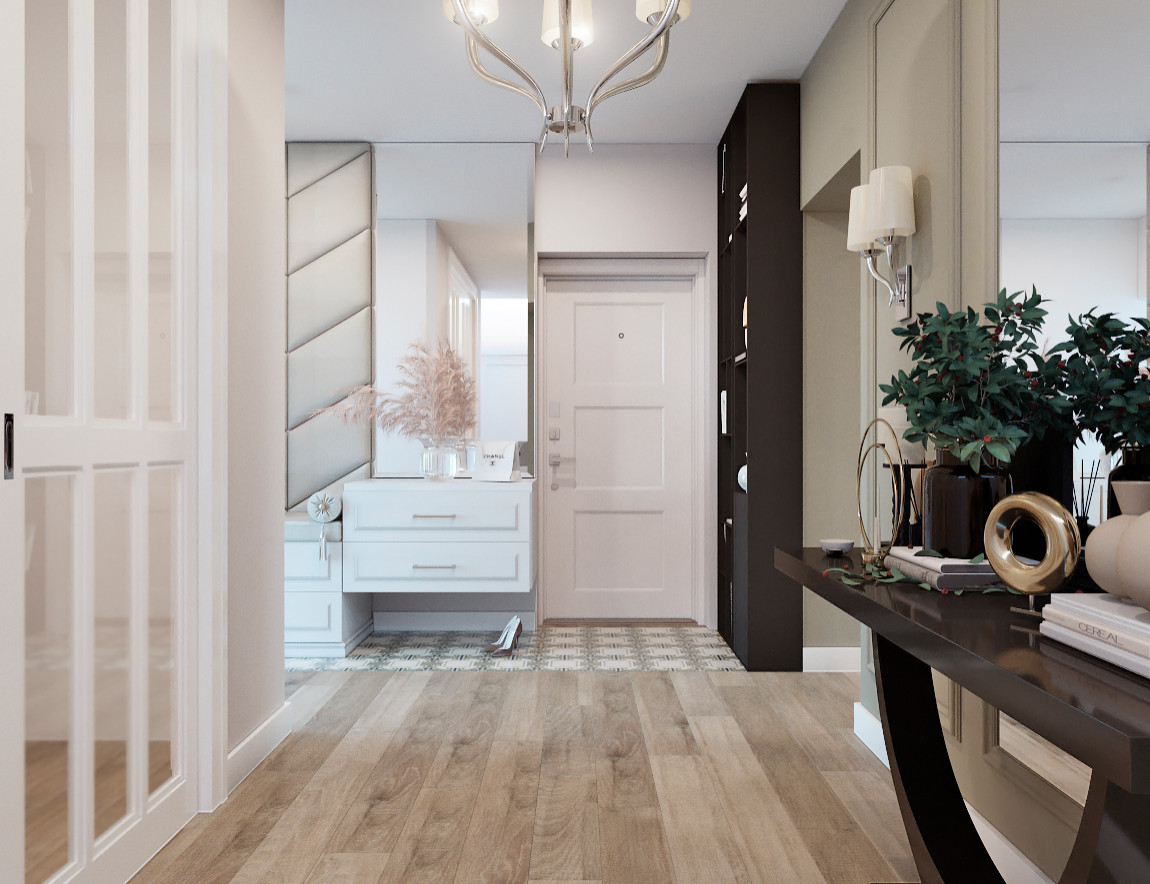 КВАРТИРА В ЦЕНТРЕ С ЭЛЕМЕНТАМИ "КОЛОНИАЛЬНОГО" СТИЛЯ