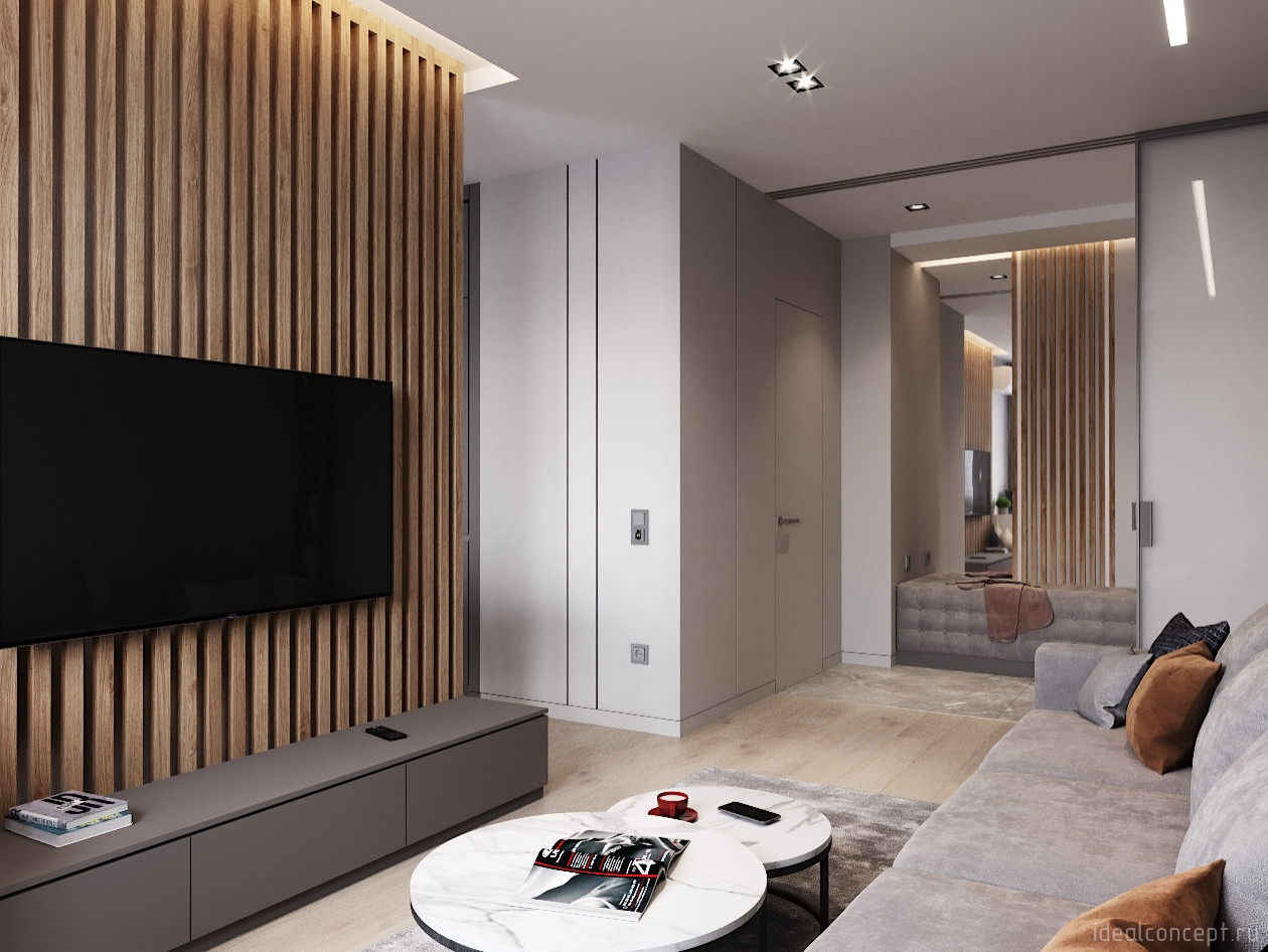 Теплый минимализм в ЖК Кутузов Град-1