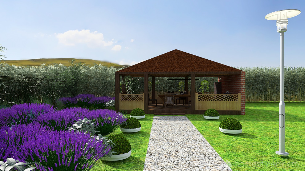 Вид на беседку с заднего входа