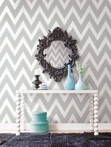 Геометрический орнамент в обоях.