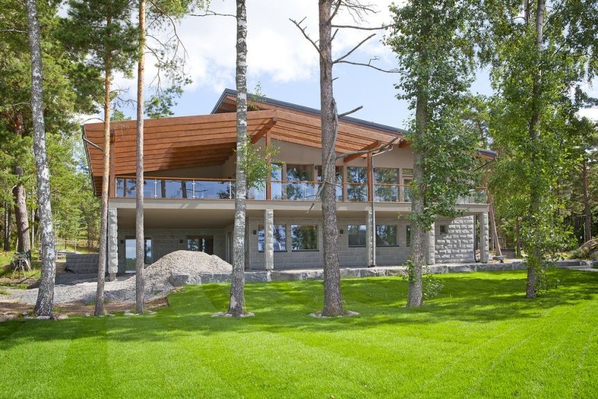 Обложка проекта: Проект каркасного дома со вторым светом балконом и террасой 350м2