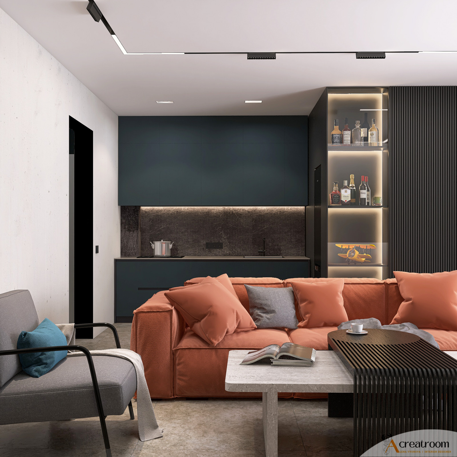 Обложка проекта: Проект квартиры-студии 49 кв.м.