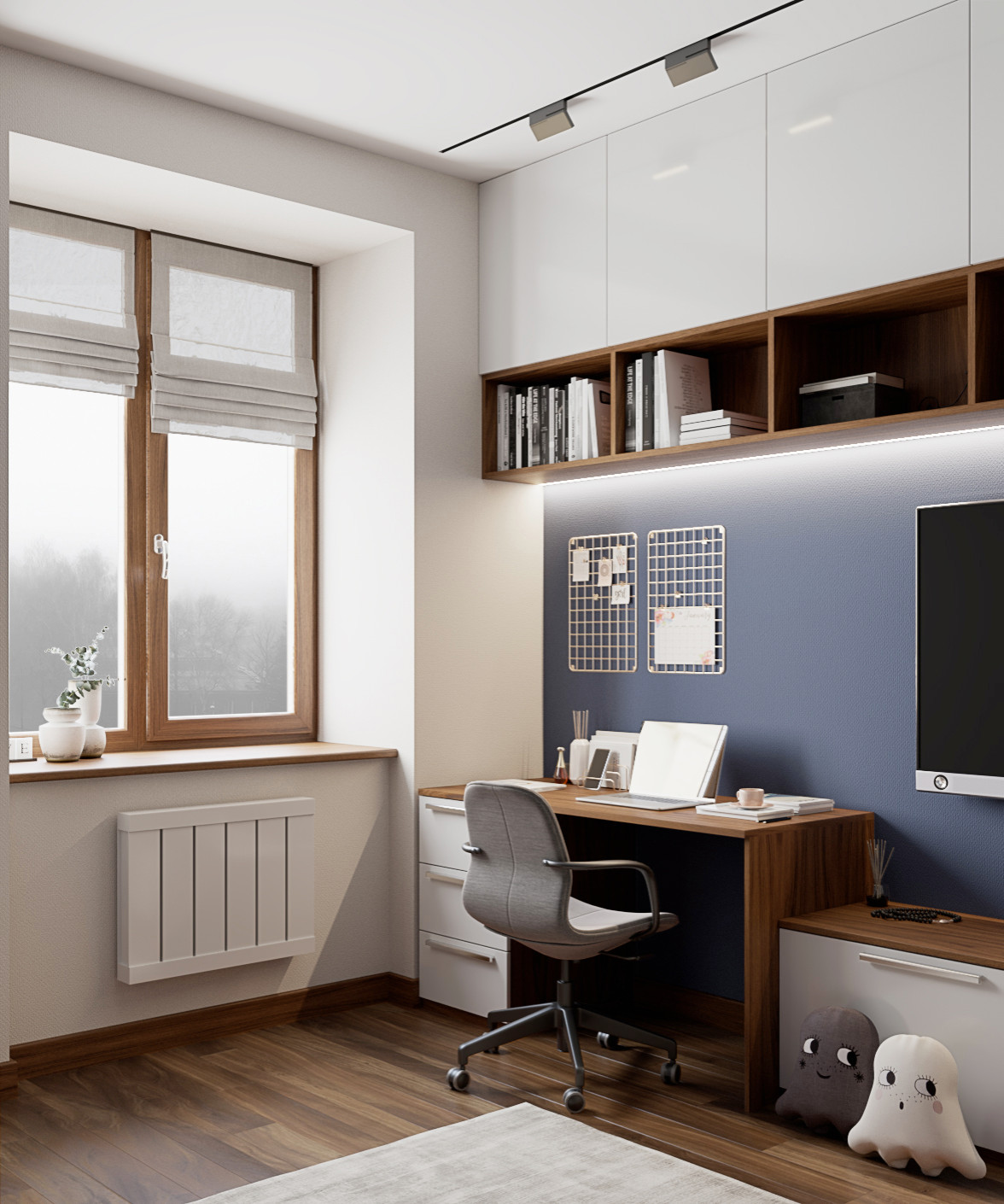 Современная городская квартира с панорамным остеклением в стиле ар-деко