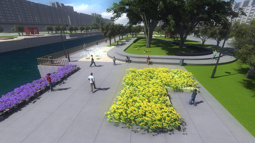 Лю Сыхань. Дипломный проект: "Реновация набережных реки Смоленки".