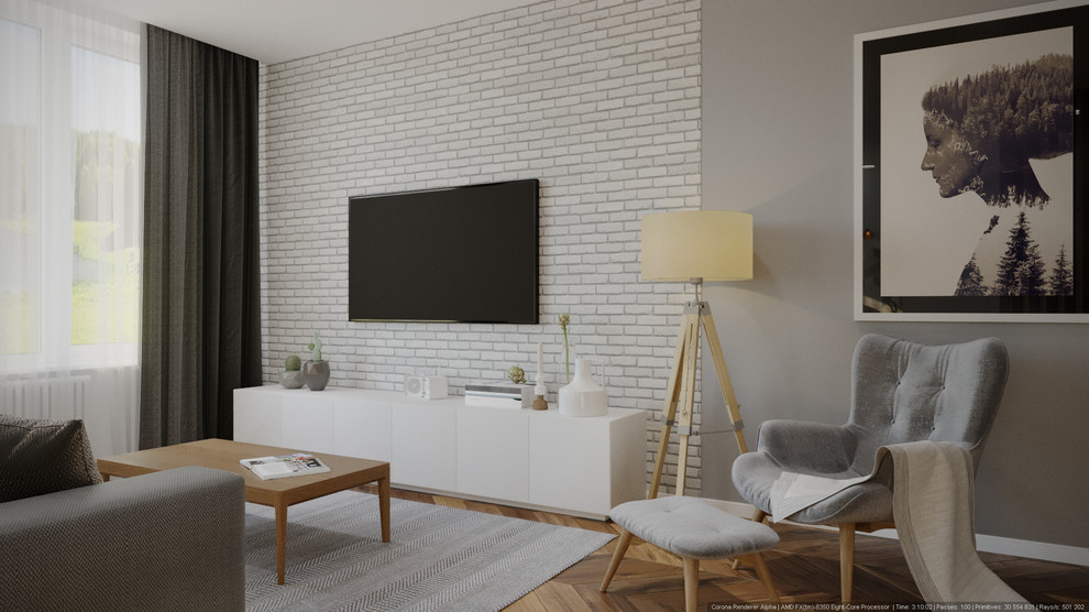 Скандинавский интерьер 130 м.кв ЖК Наследие