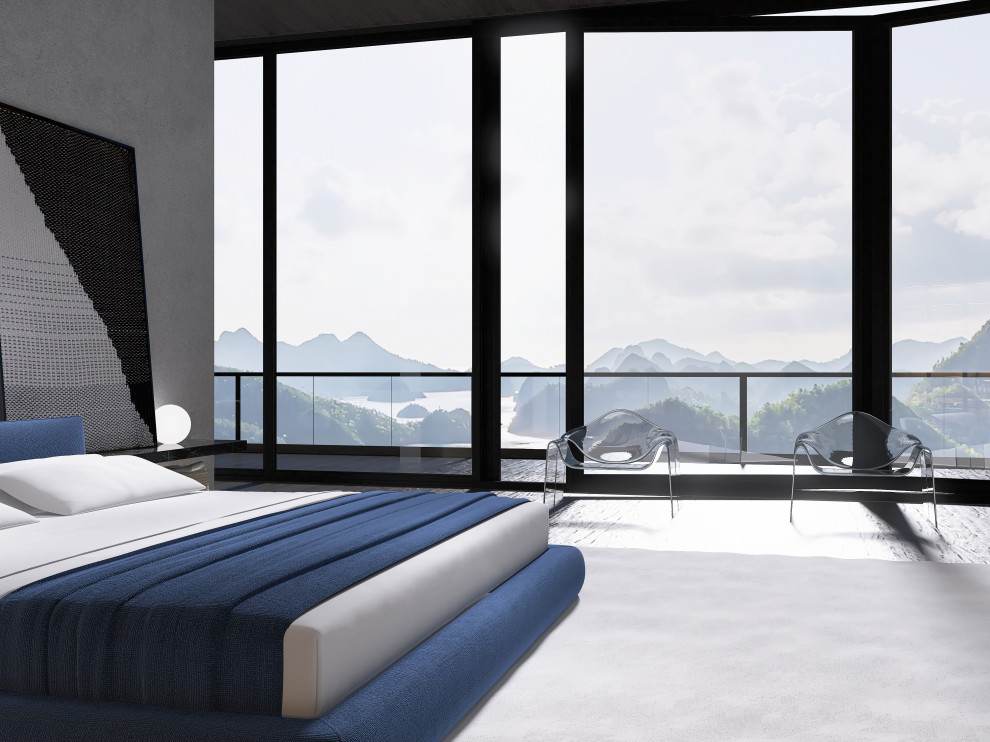 Спальня с атмосферой спокойствия  интерьер мастер блока спальни с ванной