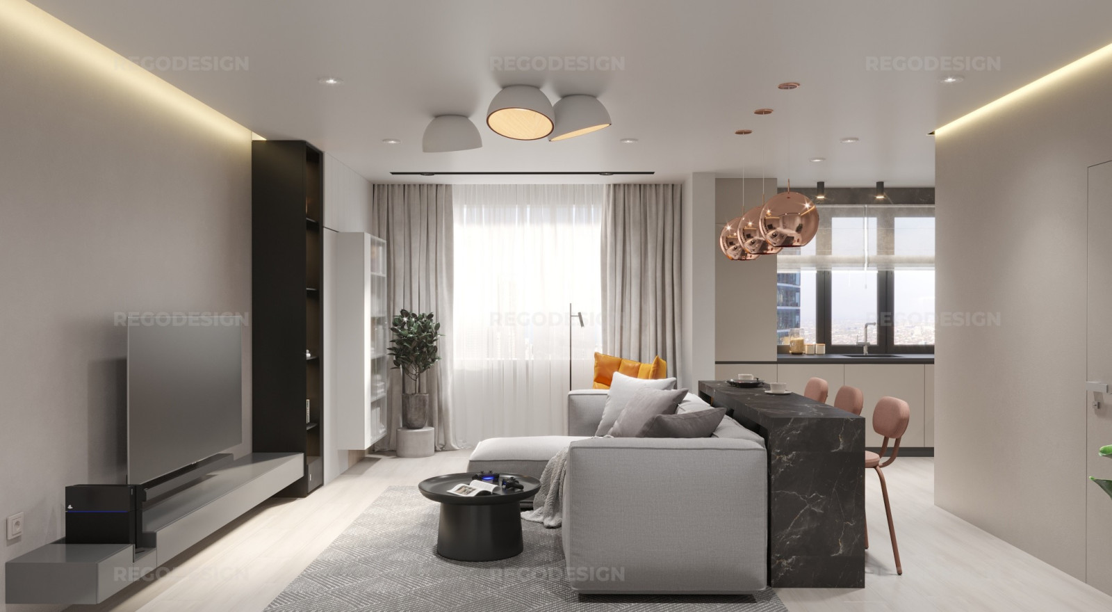 № 53 ДИЗАЙН КВАРТИРЫ 54 КВ.М. УЛ. СУХОПУТНАЯ