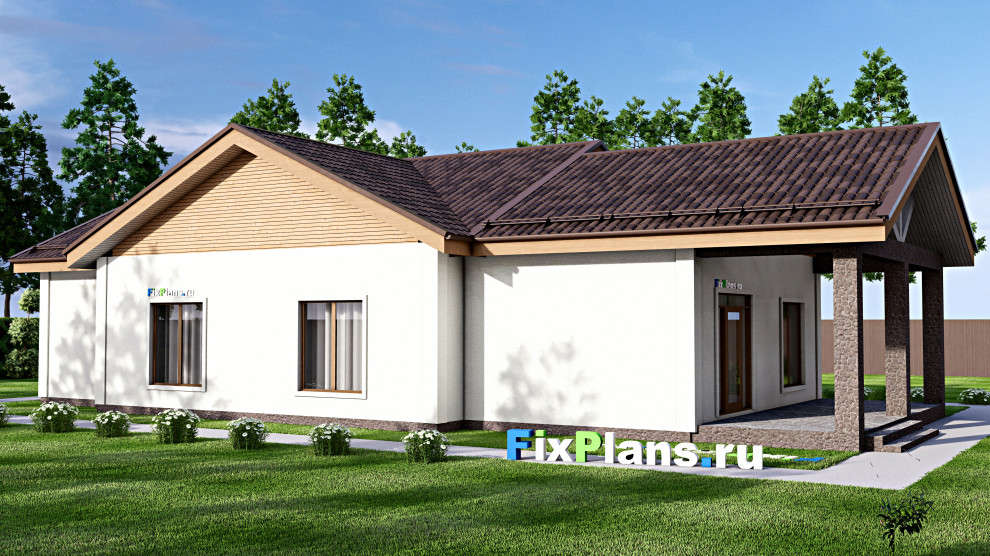 Проект одноэтажного дома 13х22м S180м2 F-16370