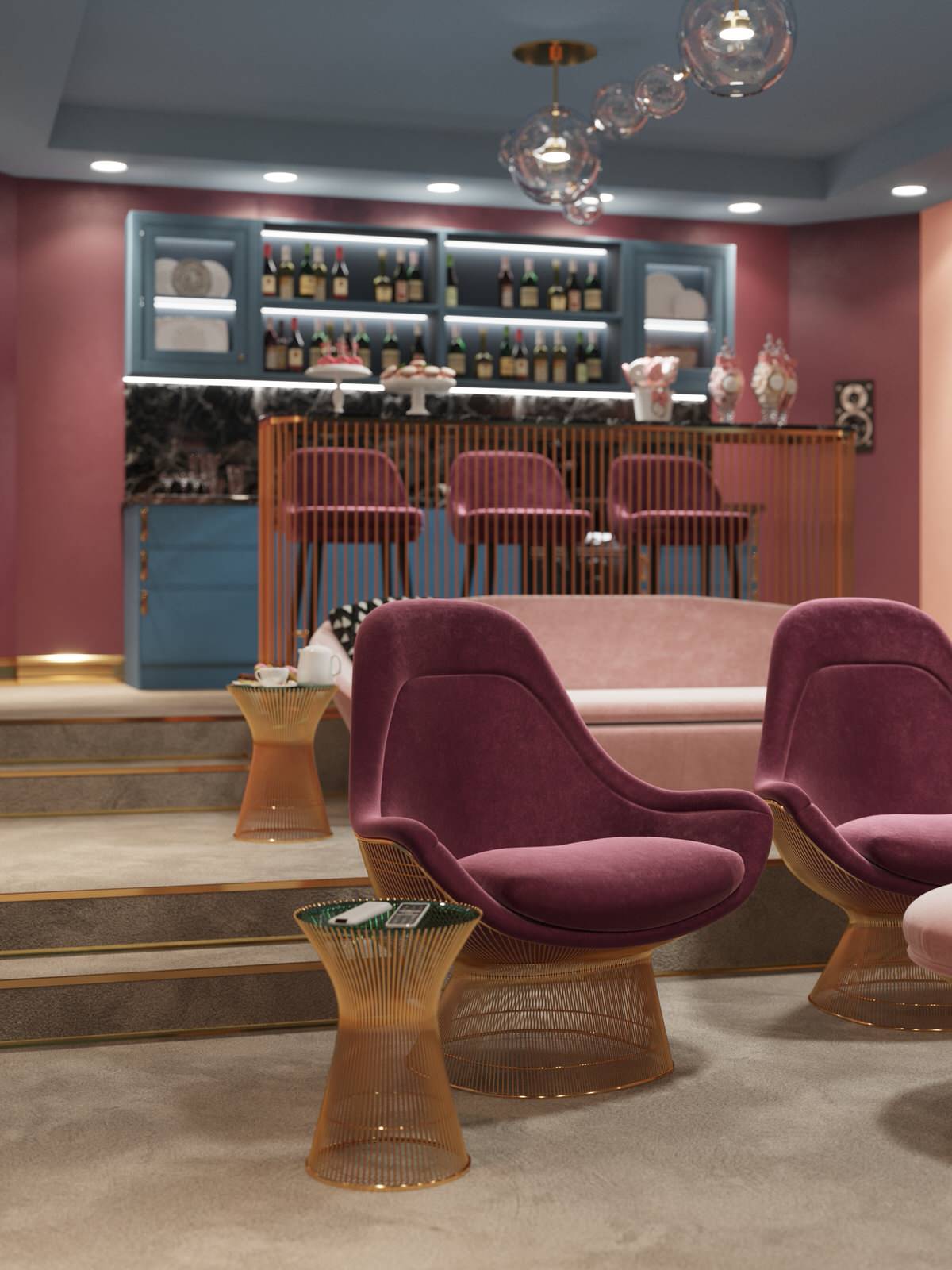 Визуализация домашнего кинотеатра "Модерн"