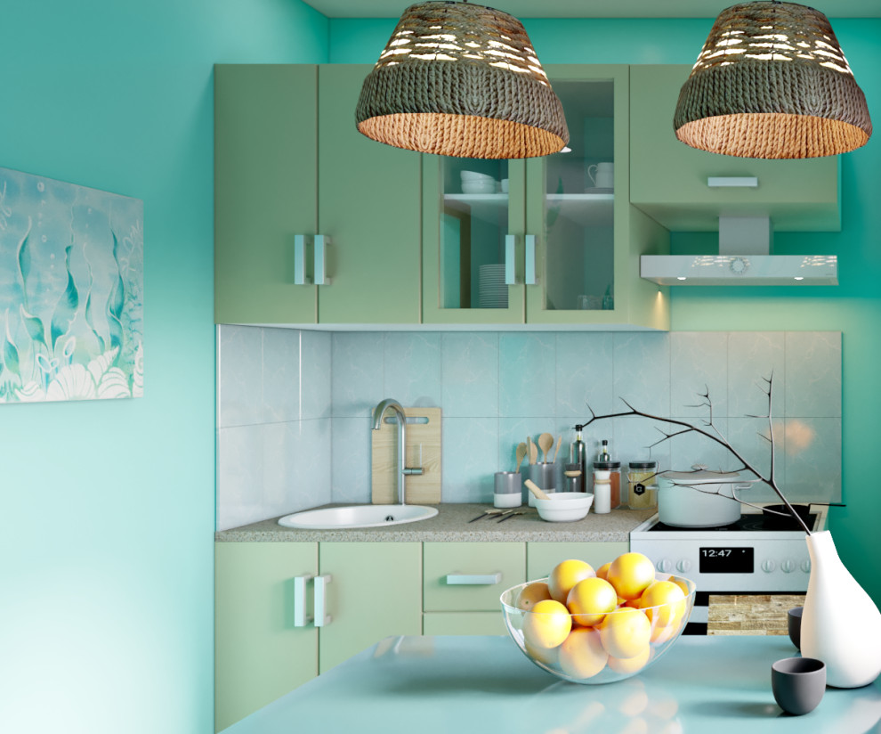 Кухня в морском стиле