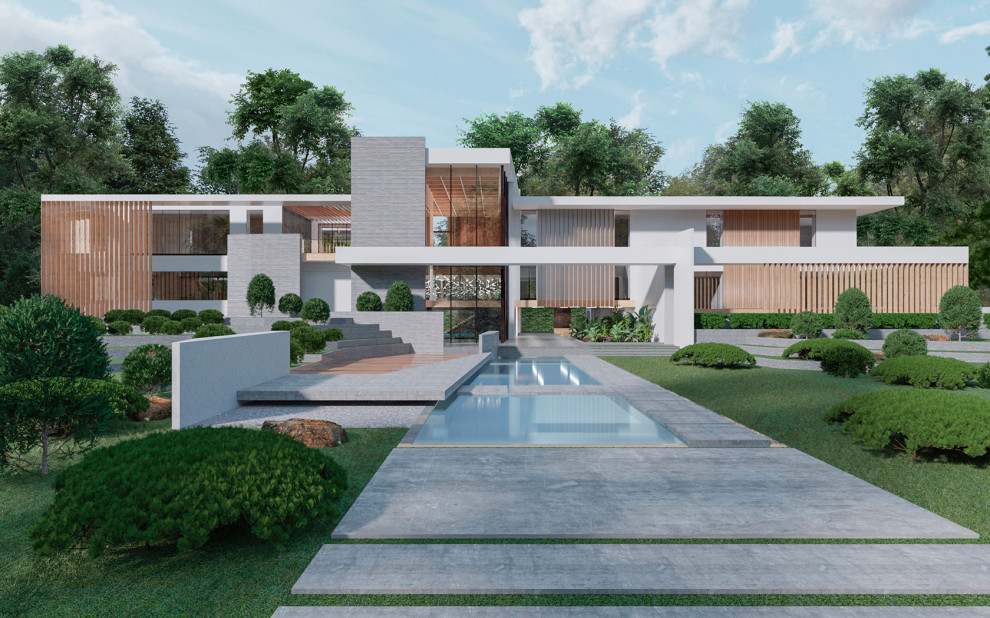 Дом парящий над рельефом 2700 м2