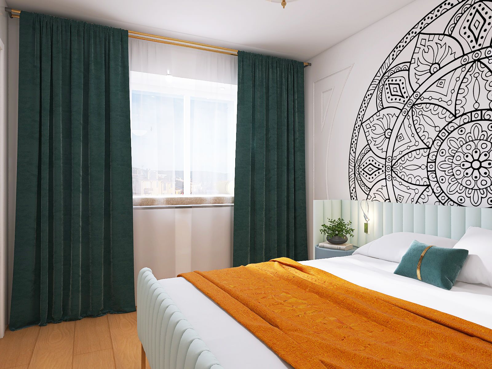 Двухкомнатная квартира в стиле фьюжн