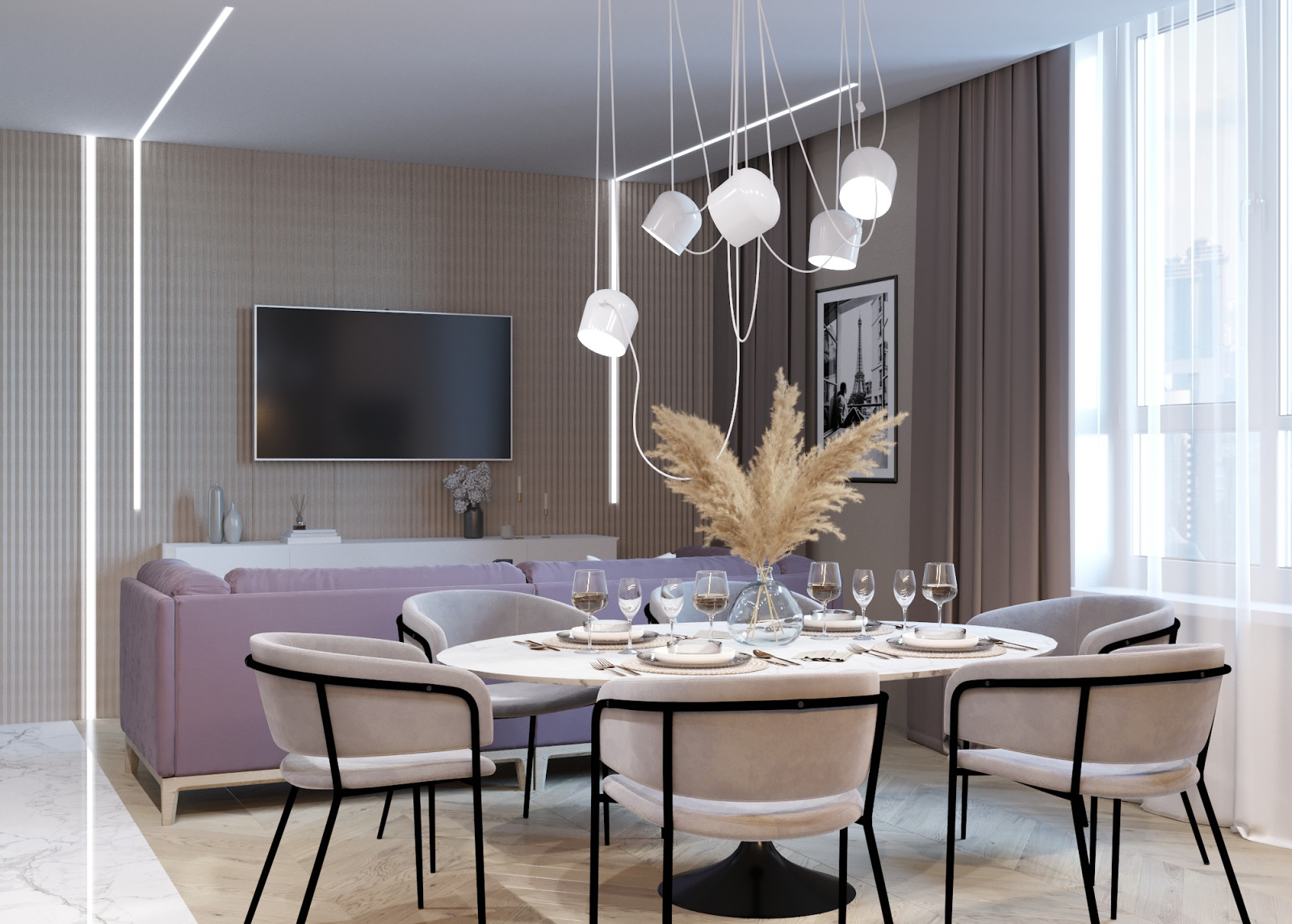 Дизайн-проект квартиры 120 м2 в Москве