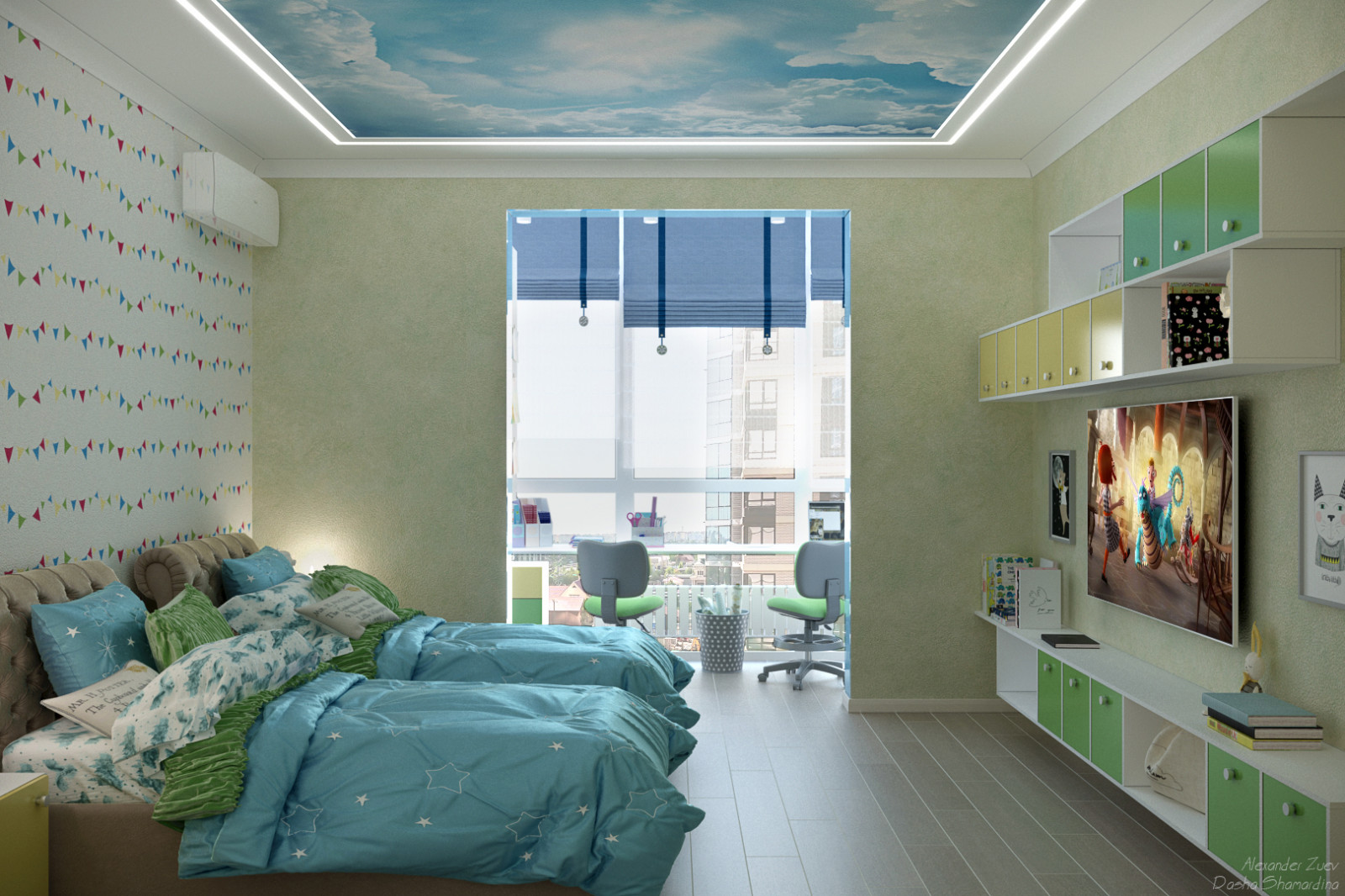 Дизайн детской в стиле модернизм в квартире, г. Краснодар