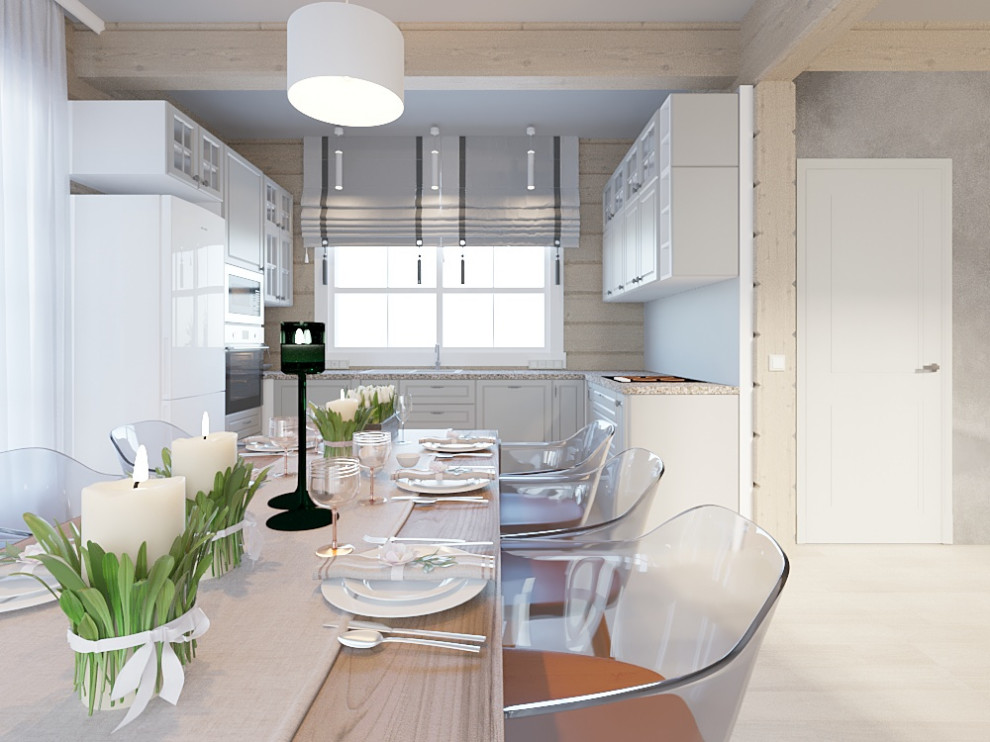 Двухэтажный деревянный дом